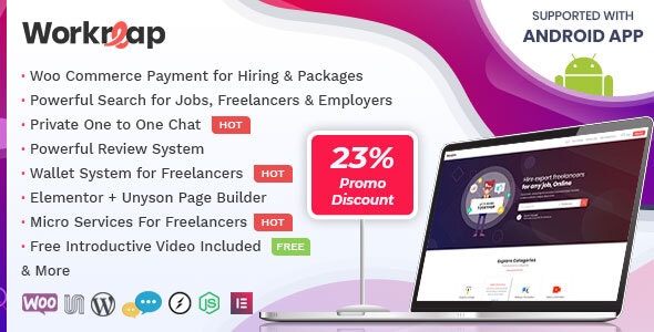 Workreap WordPress Theme 2.4.6 Freelance Marketplace and Directory