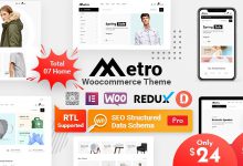 Metro WordPress Theme 2.1 Free Download Minimal WooCommerce