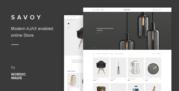 Savoy Theme 2.7.1 Free Download Minimalist AJAX WooCommerce